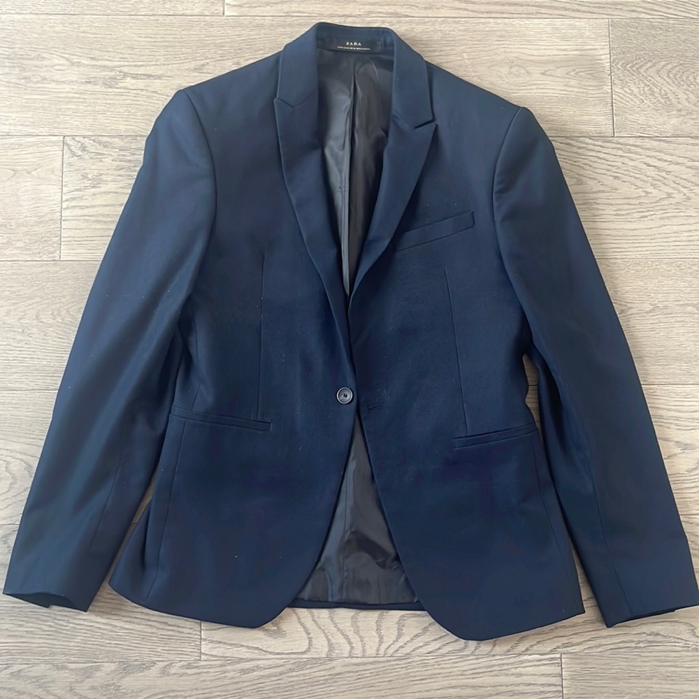 Zara navy suit blazer